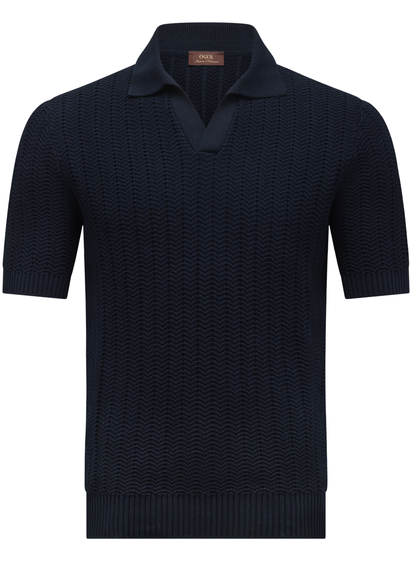 Buttonless polo van katoen | BLUE NAVY