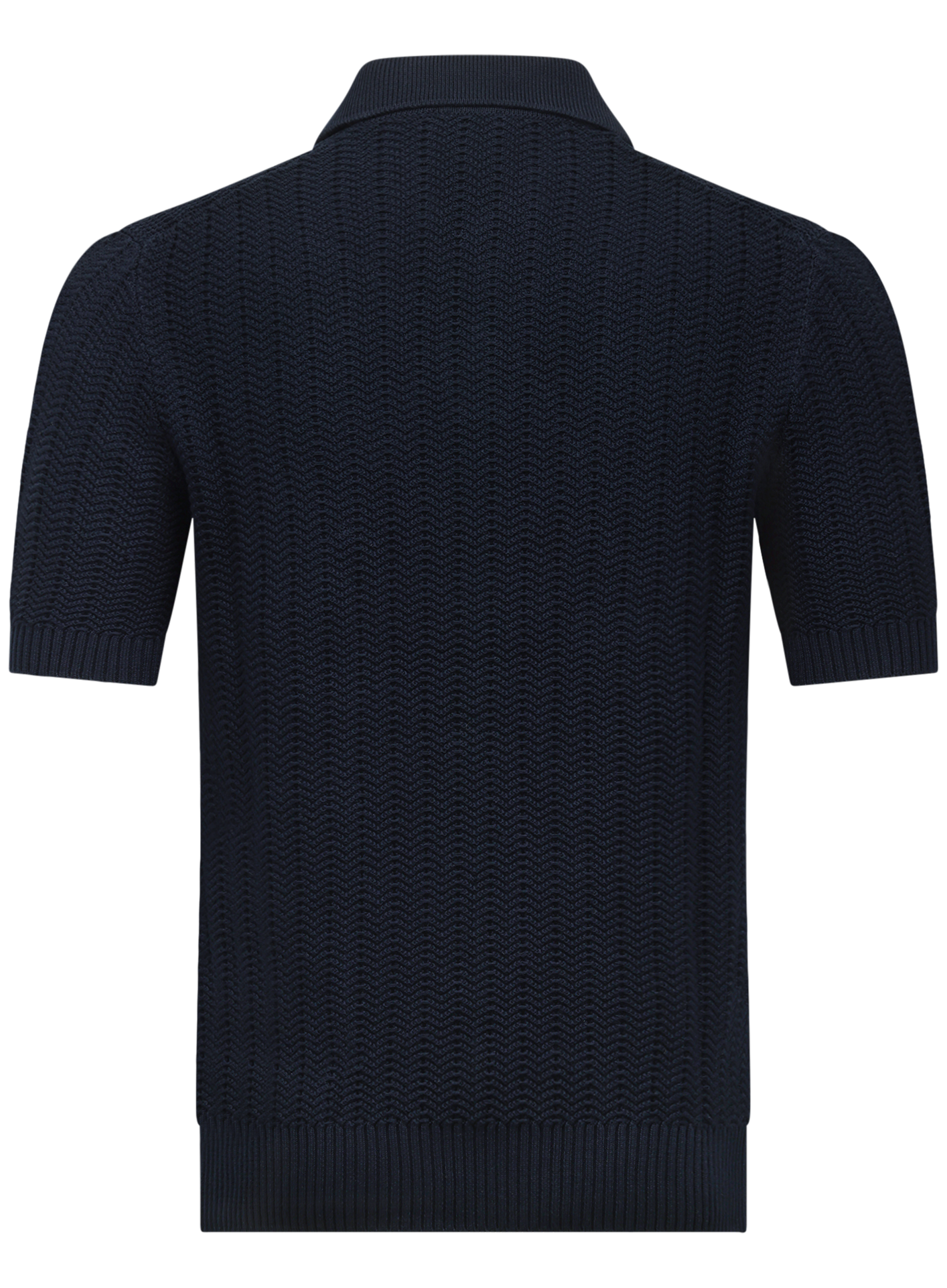 Buttonless polo van katoen | BLUE NAVY