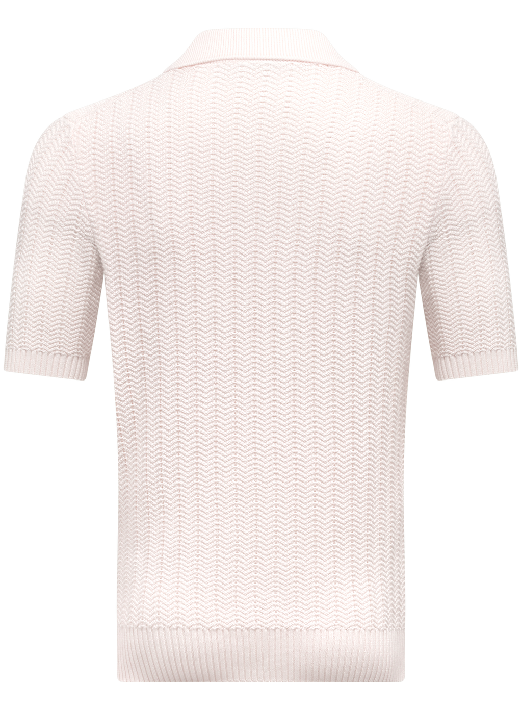 Buttonless polo van katoen | Wit