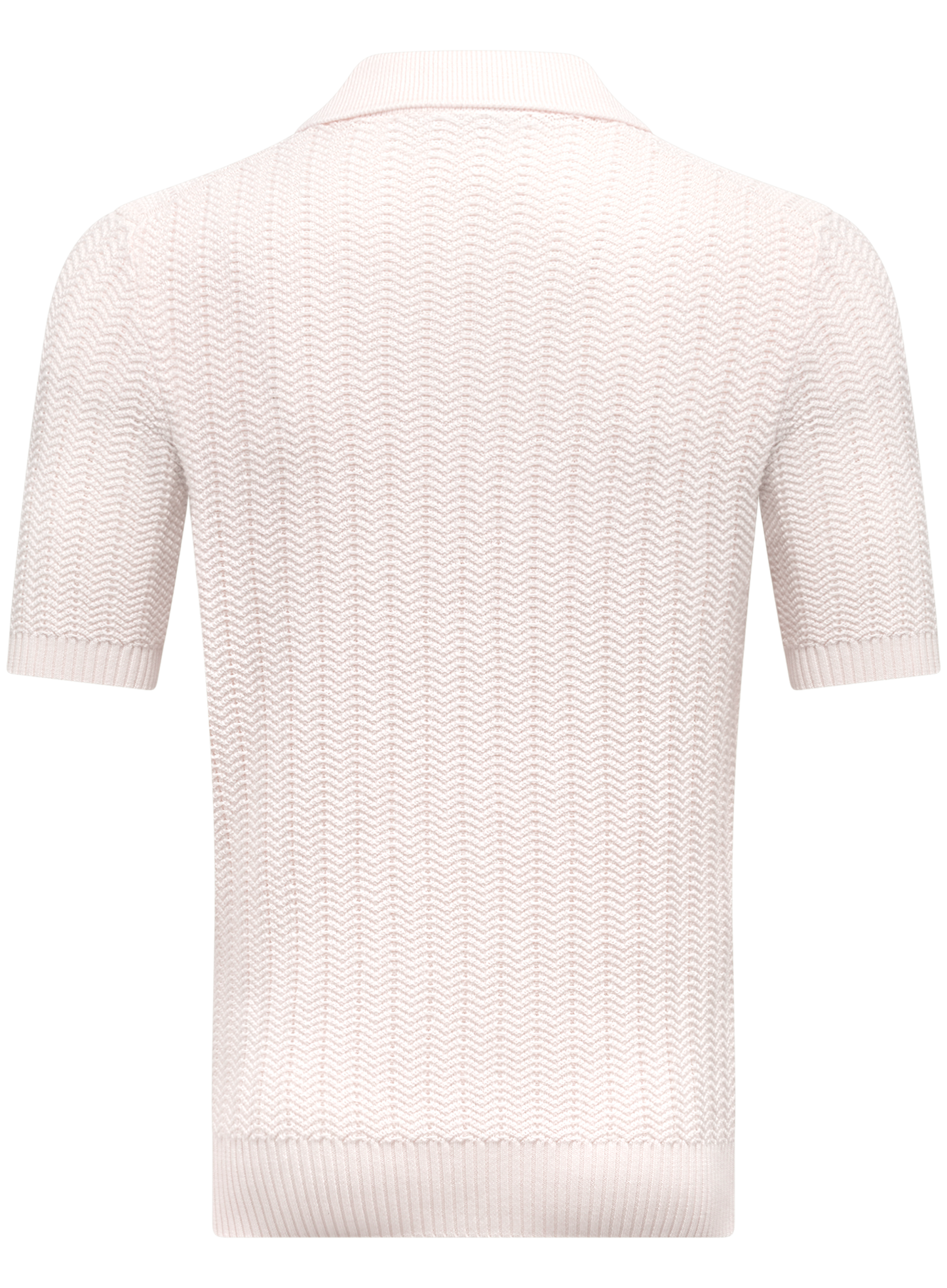 Buttonless polo van katoen | Wit