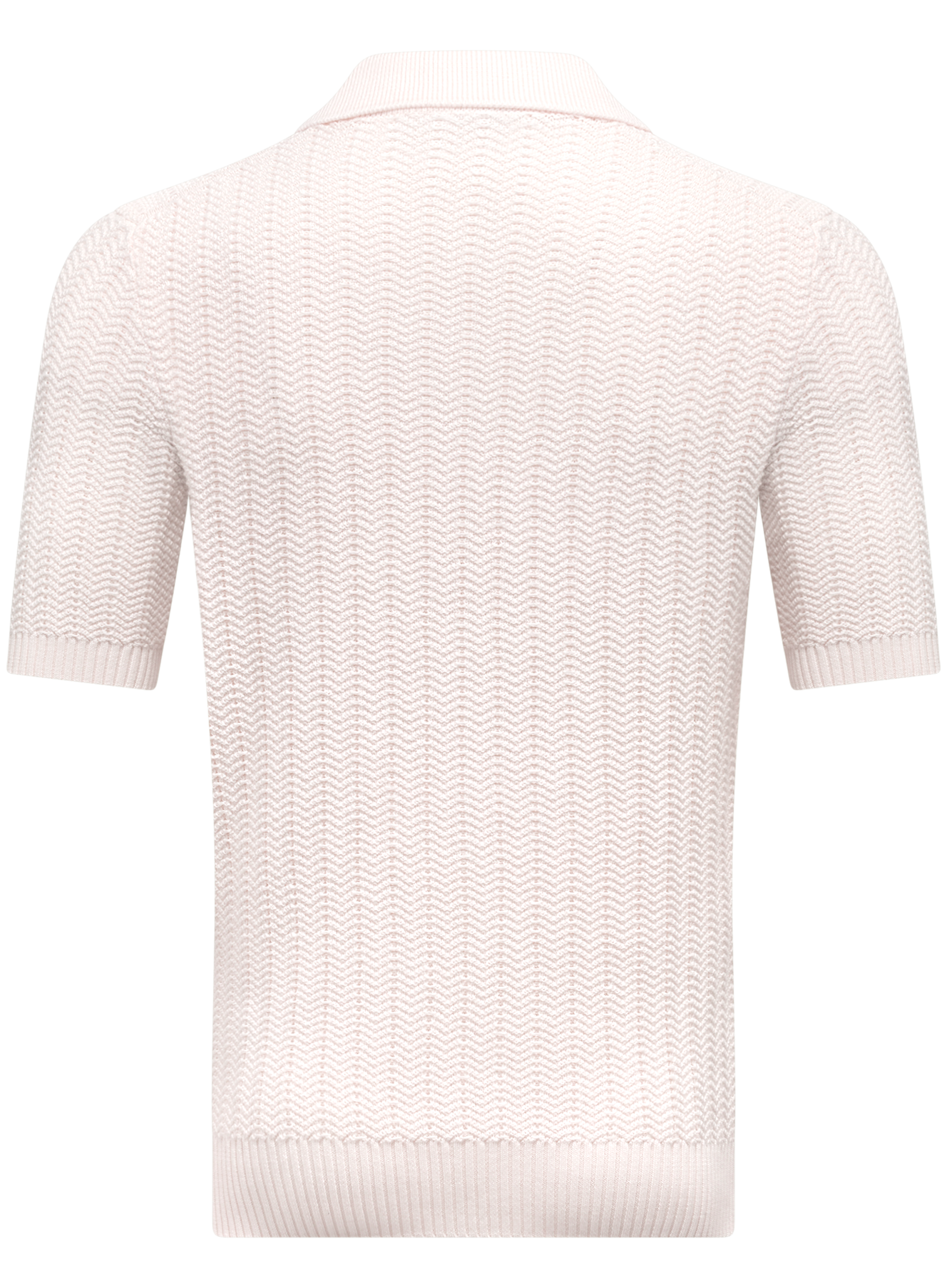 Buttonless polo van katoen | Wit