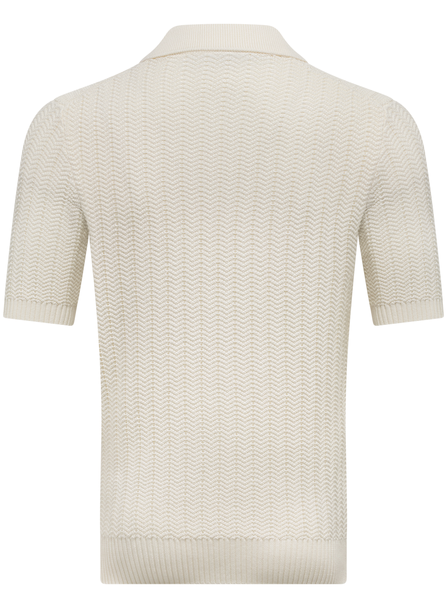 Buttonless polo van katoen | Wit