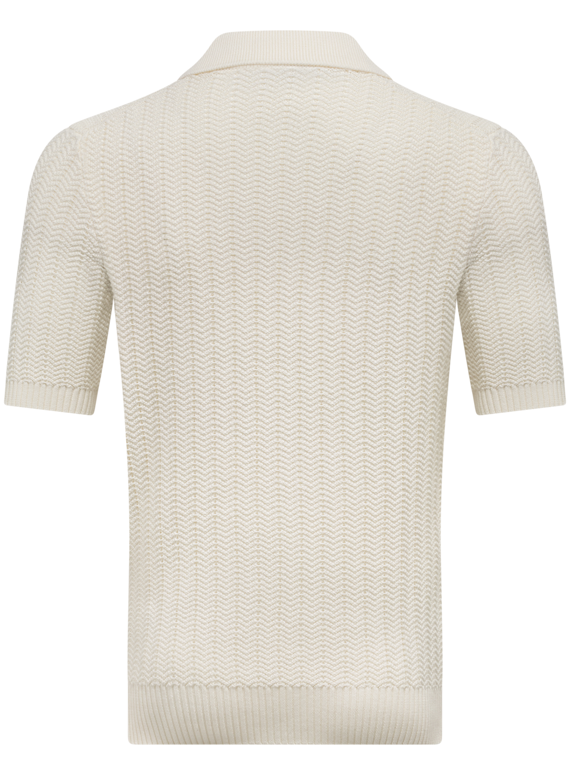 Buttonless polo van katoen | Wit