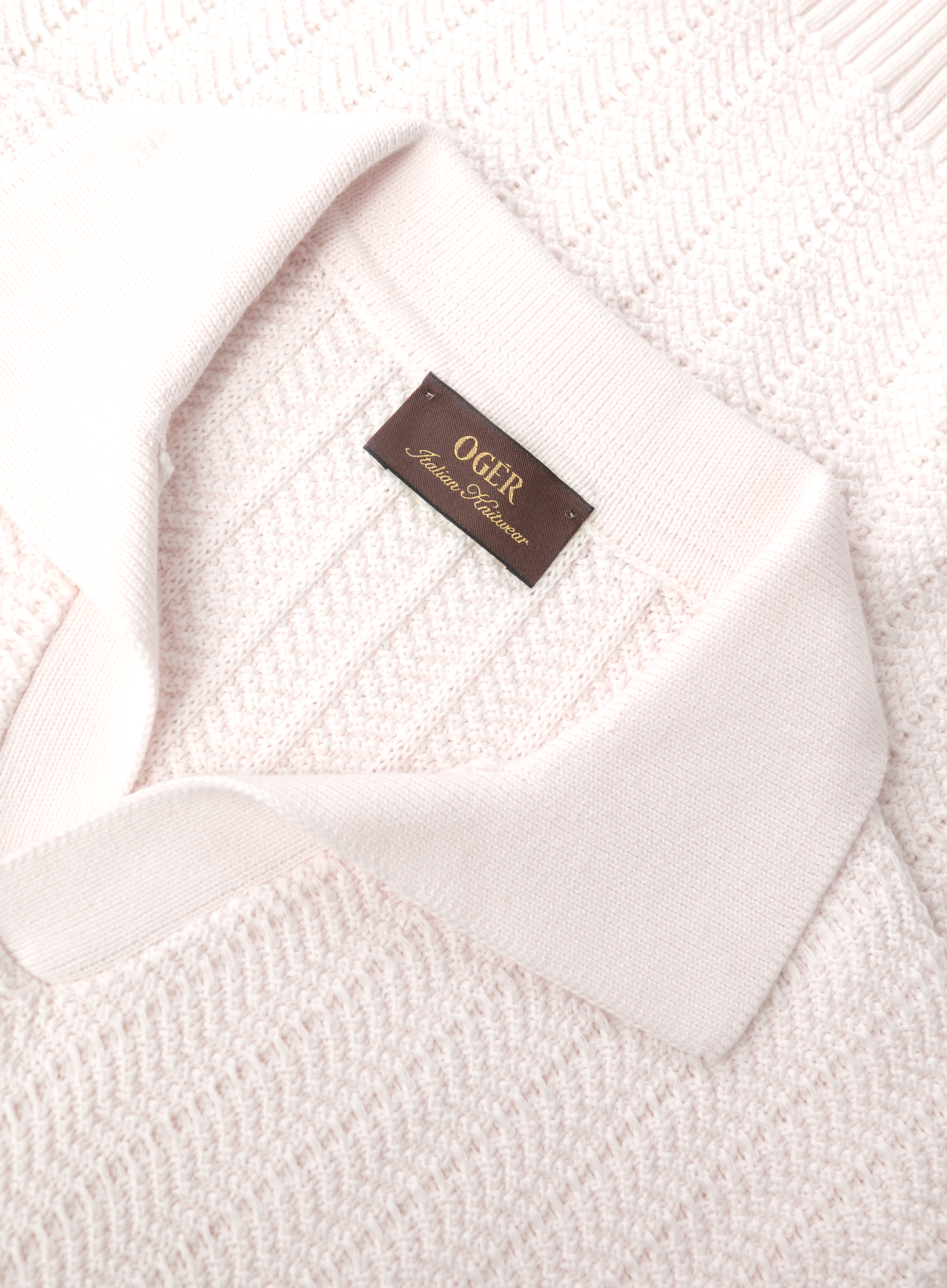 Buttonless polo van katoen | FULL_WIDTH | Wit