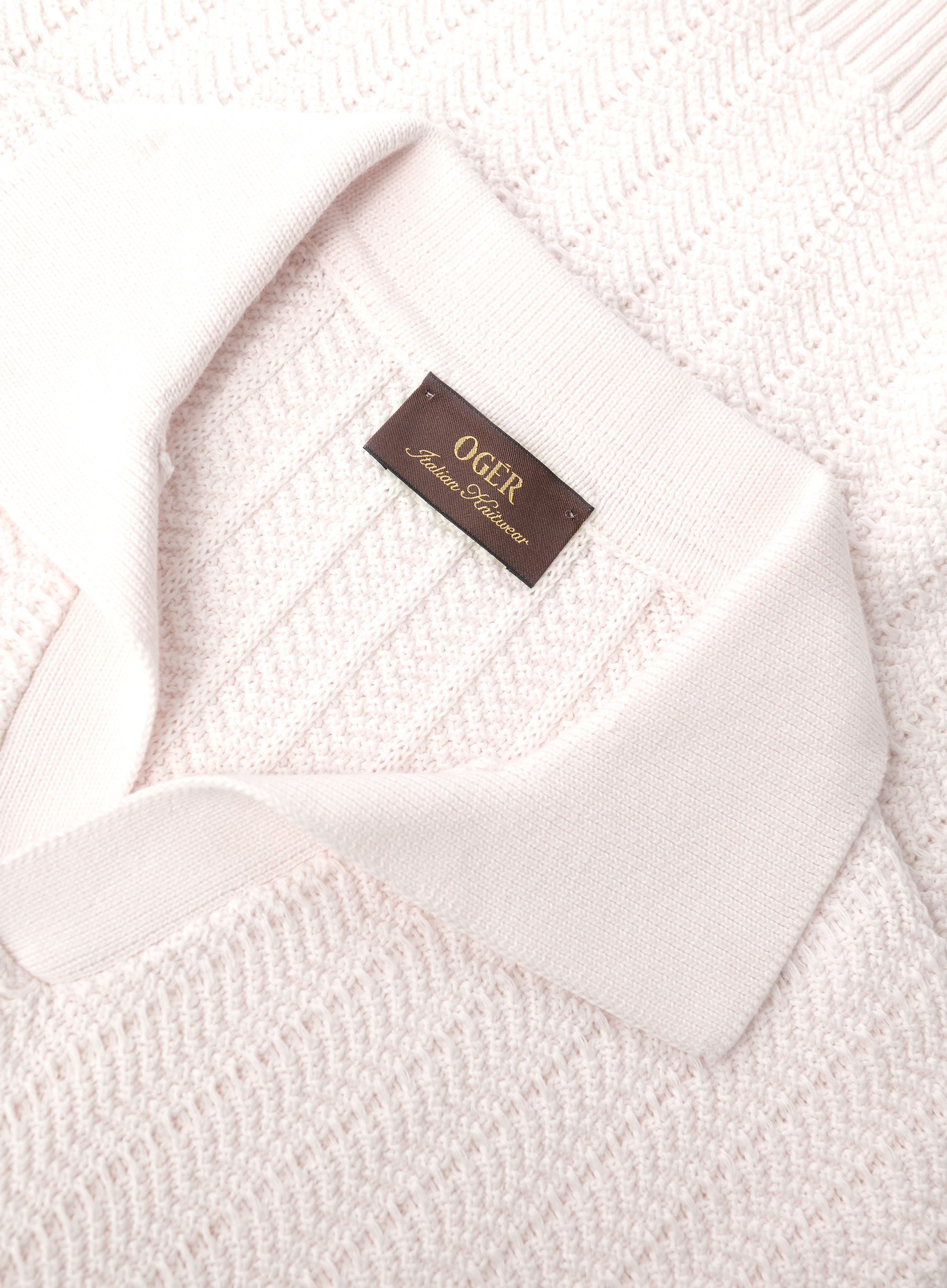Buttonless polo van katoen | FULL_WIDTH | Wit