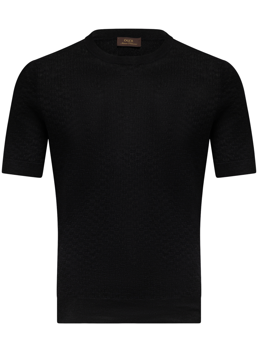 T-shirt met korte mouw van linnen en katoen | Zwart