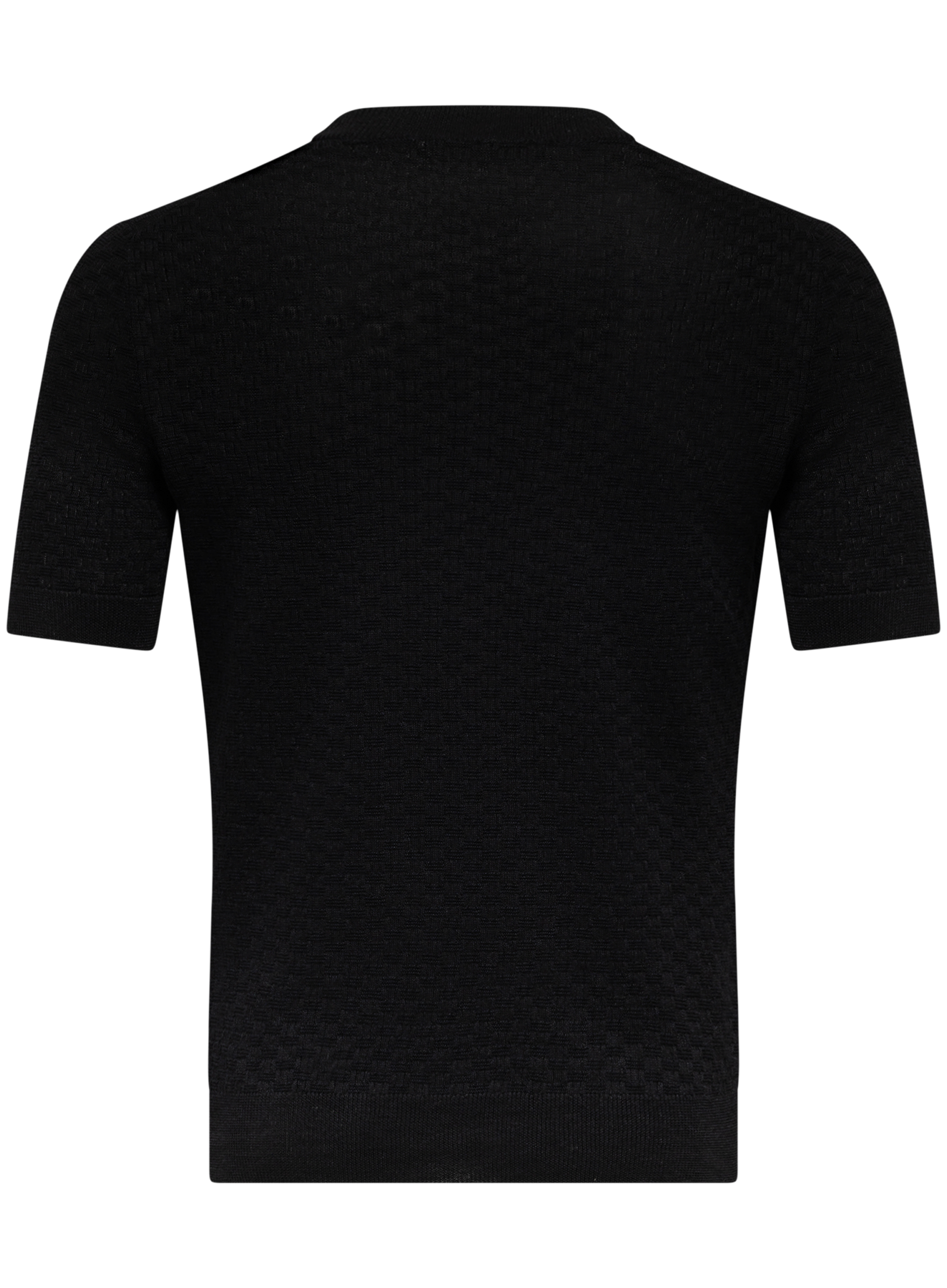 T-shirt met korte mouw van linnen en katoen | Zwart