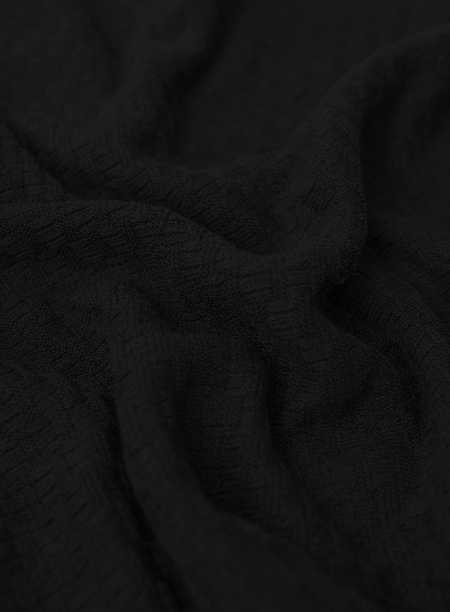 Linnen-katoenen T-shirt | Zwart