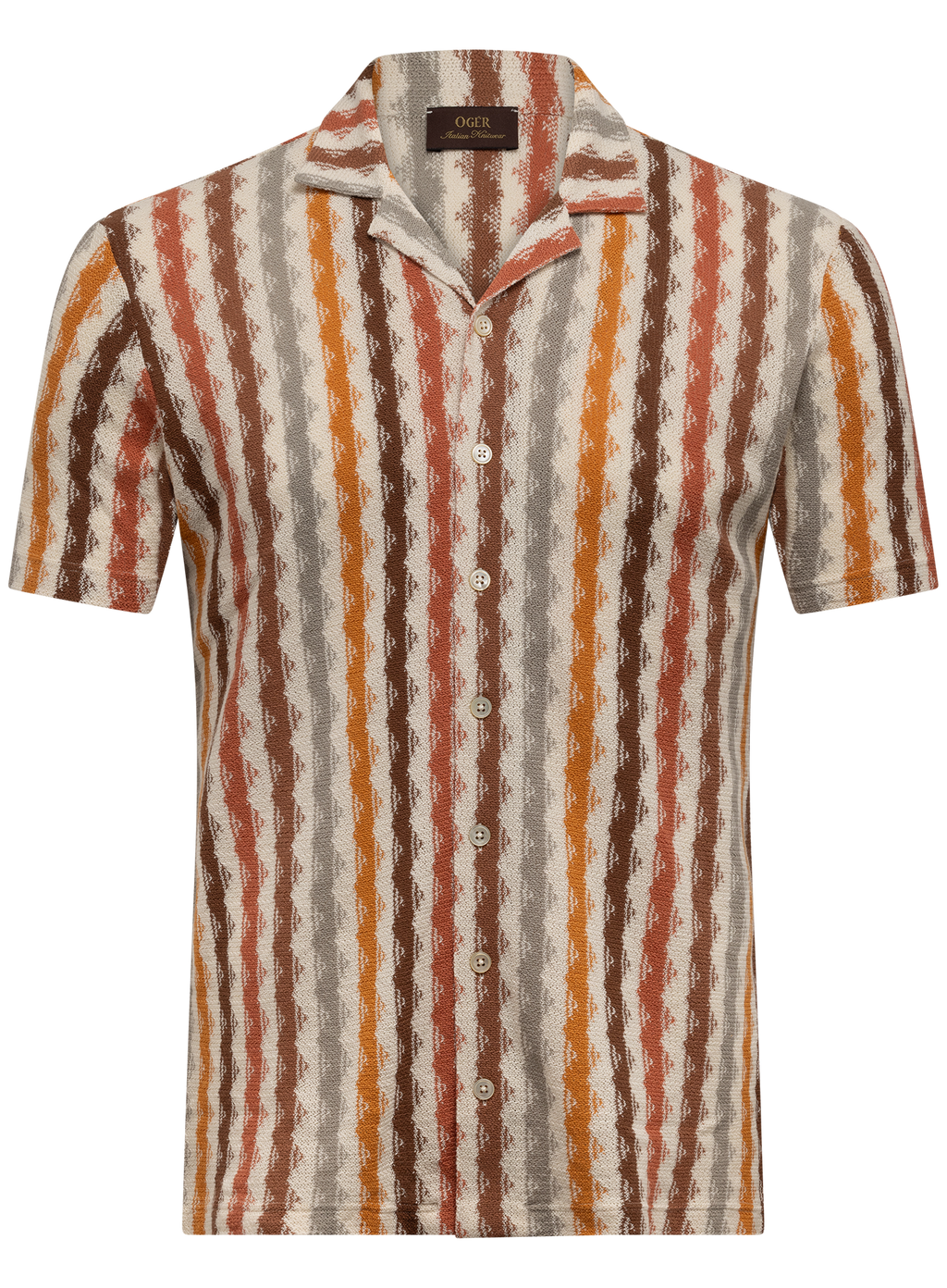 Knitted shirt van katoen | Multicolor