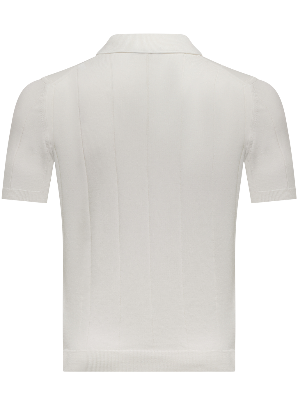 Buttonless polo van katoen | Wit