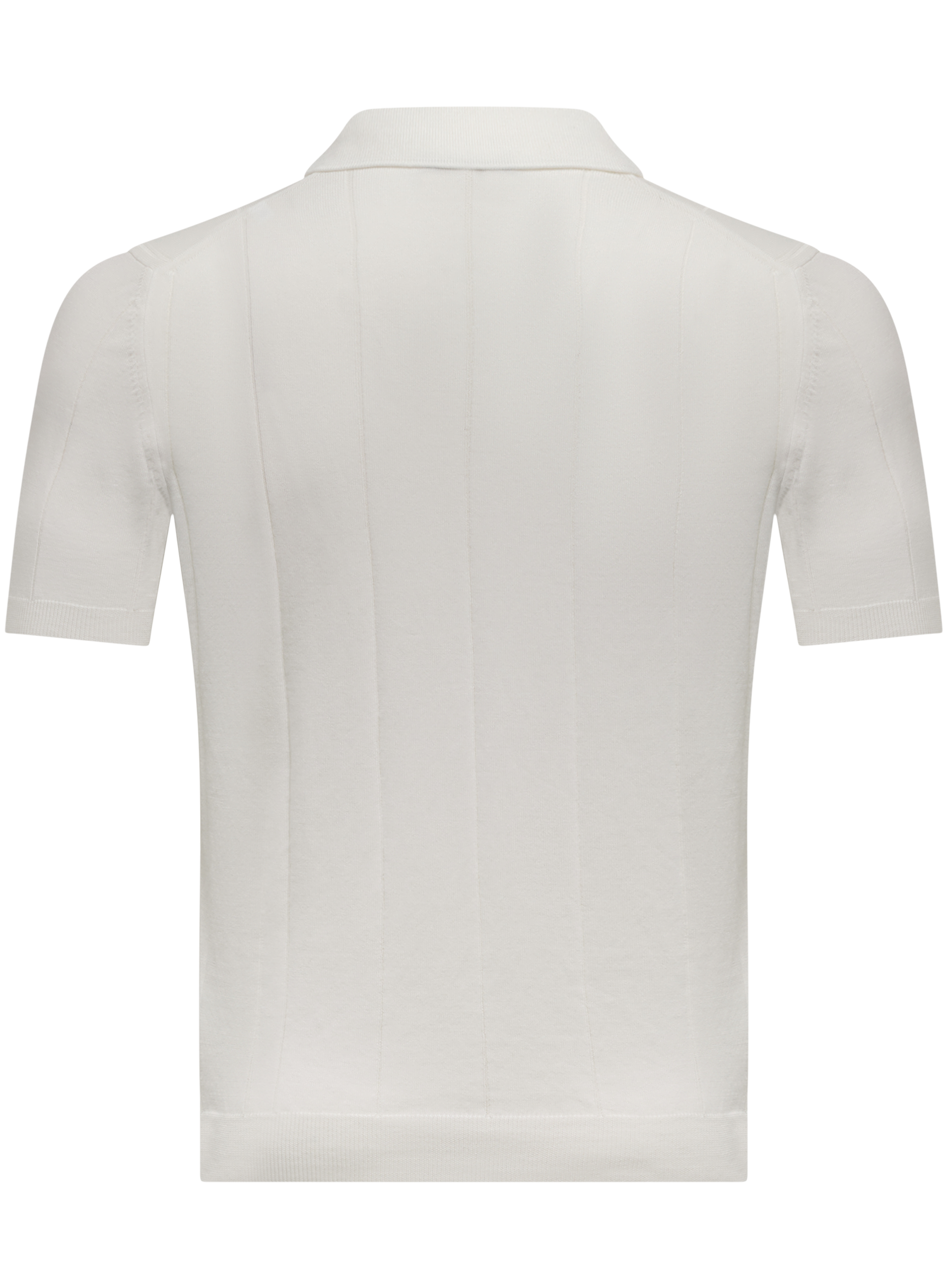 Buttonless polo van katoen | Wit