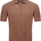 Buttonless polo van katoen | Bruin