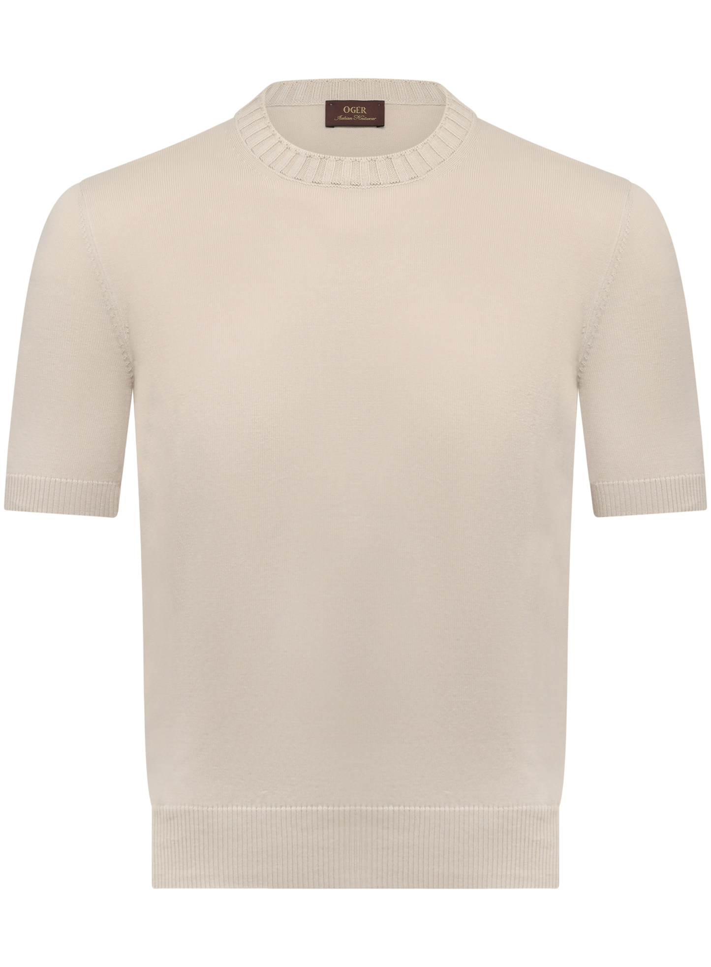 T-shirt van katoen | Beige