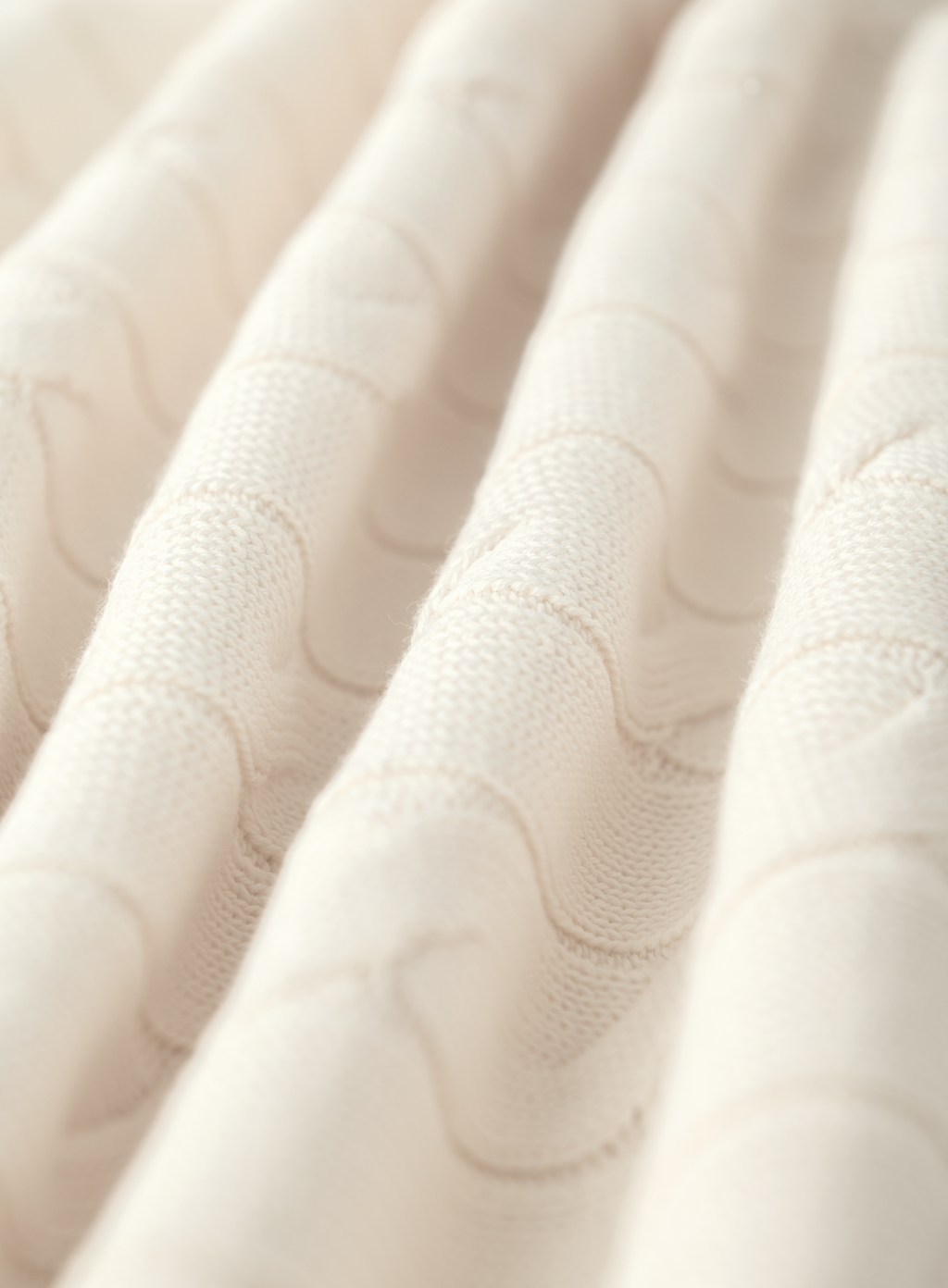 Polo met kabelpatroon van katoen | FULL_WIDTH | ROOM-WIT