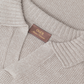 Buttonless polo van linnen en katoen | FULL_WIDTH | Beige