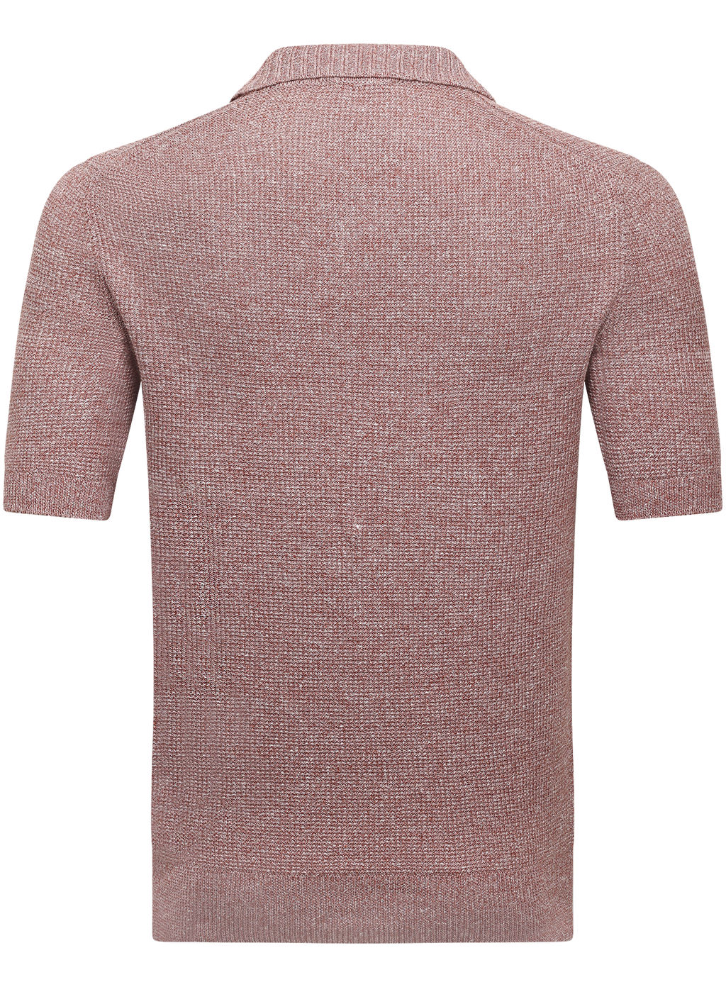 Buttonless polo van linnen en katoen | ROZE