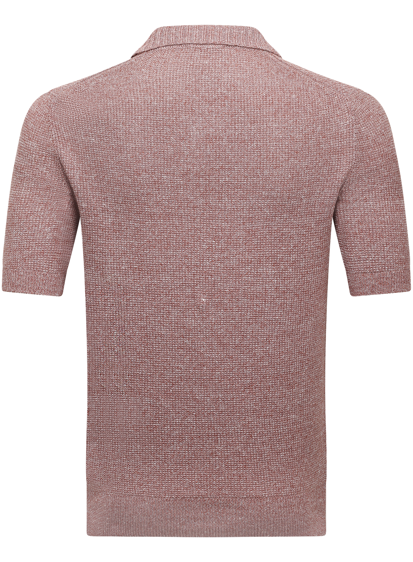 Buttonless polo van linnen en katoen | ROZE