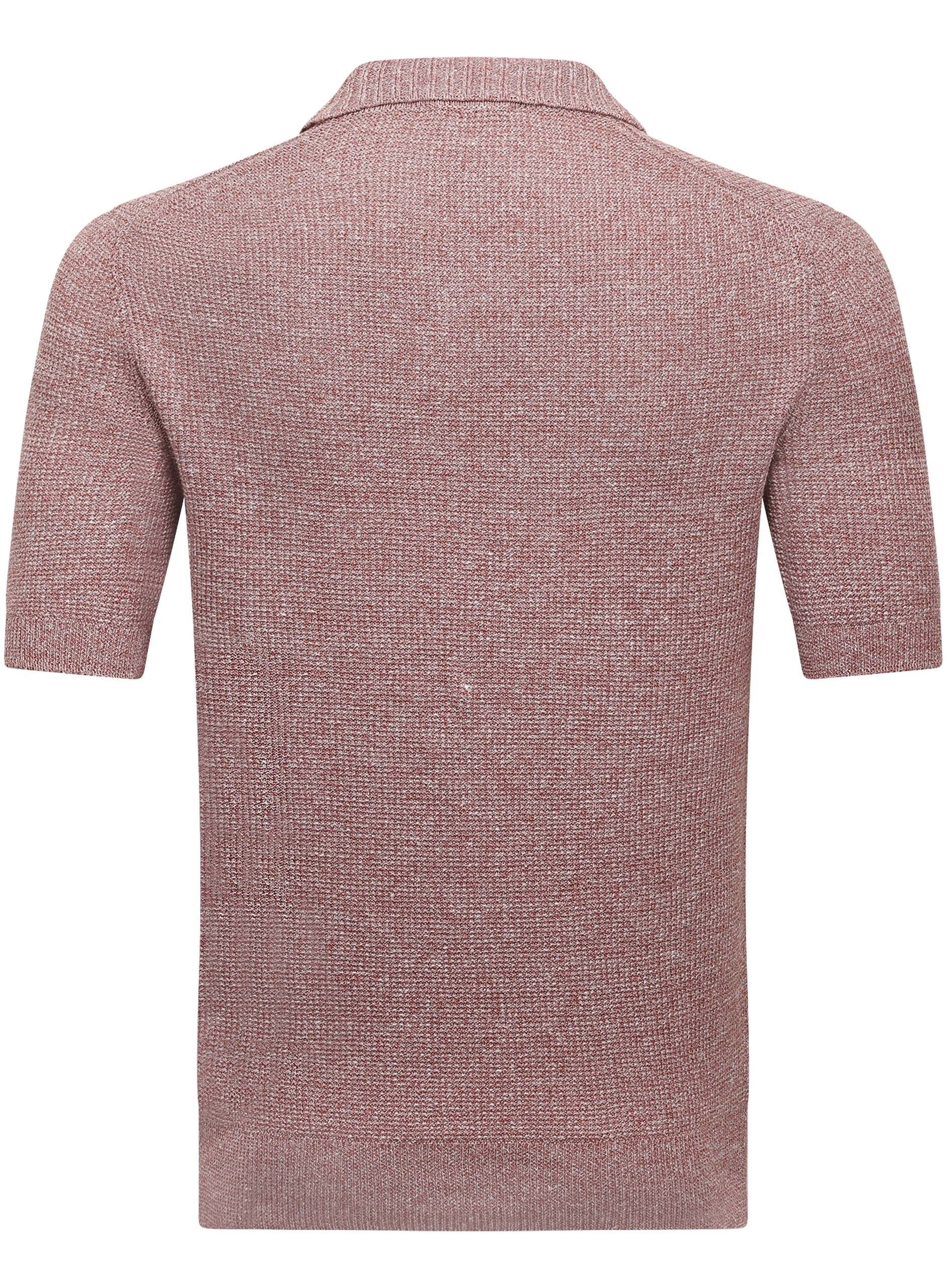 Buttonless polo van linnen en katoen | ROZE