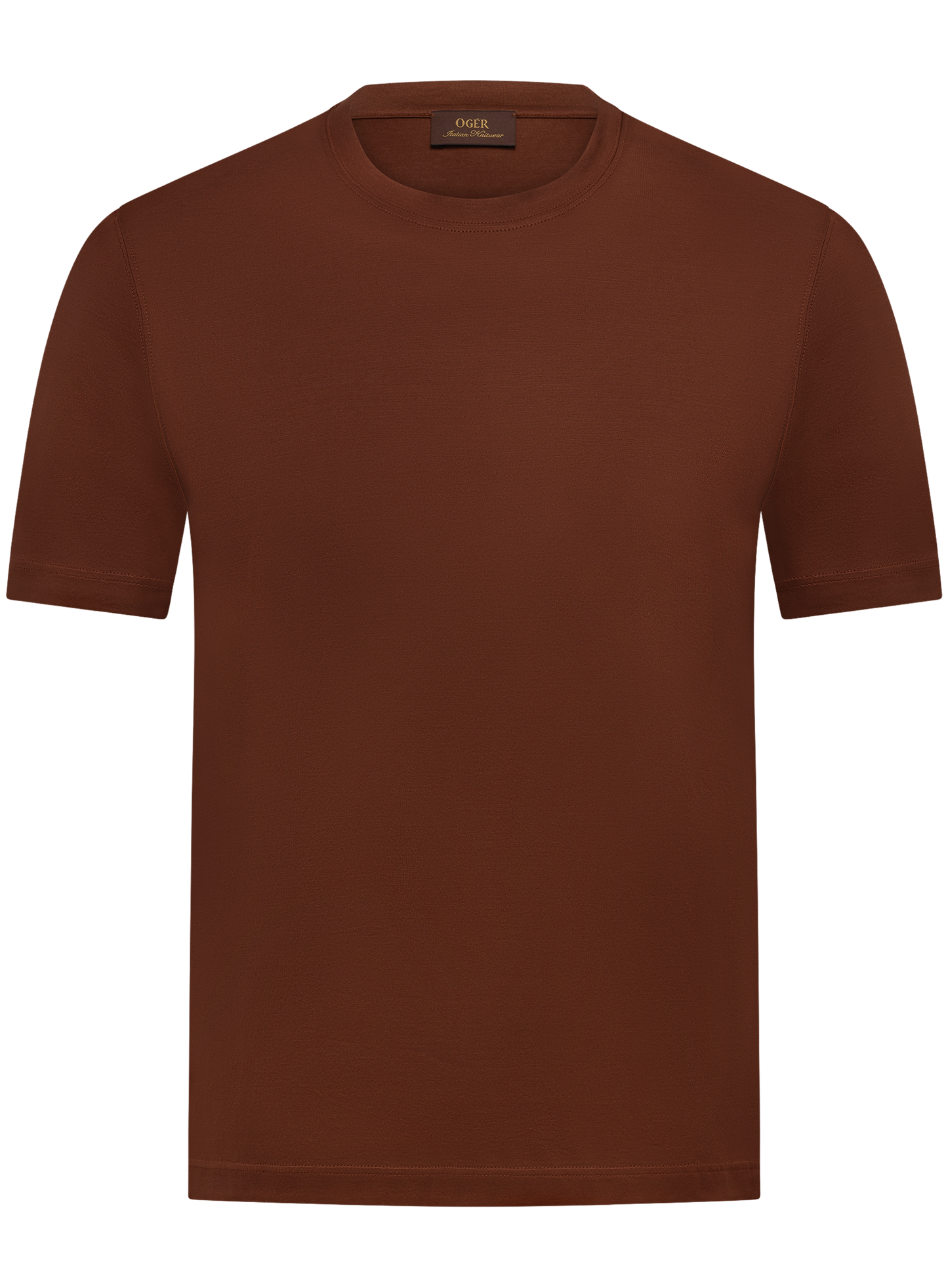 T-shirt van katoen | ROOD-BRUIN