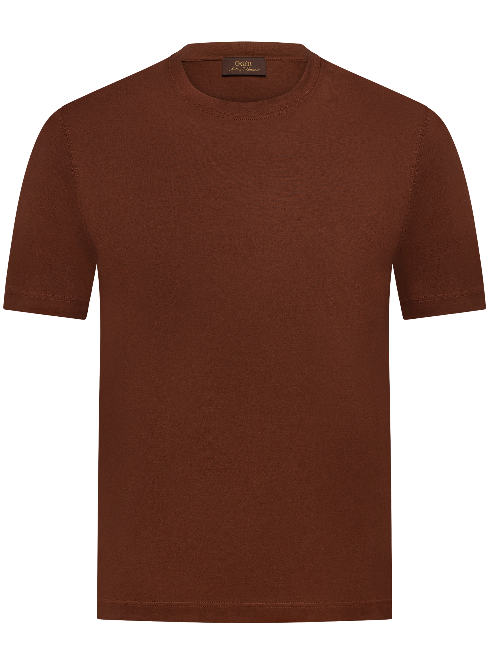 T-shirt van katoen | ROOD-BRUIN