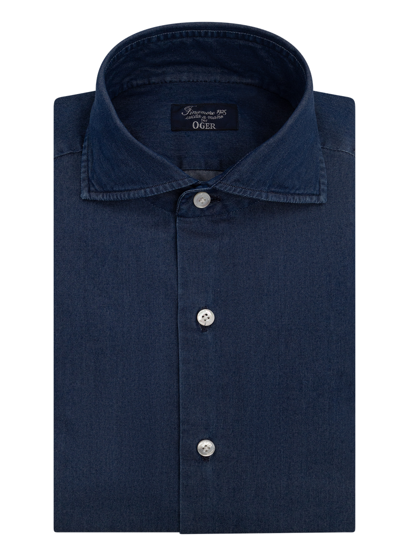 Denim overhemd van katoen