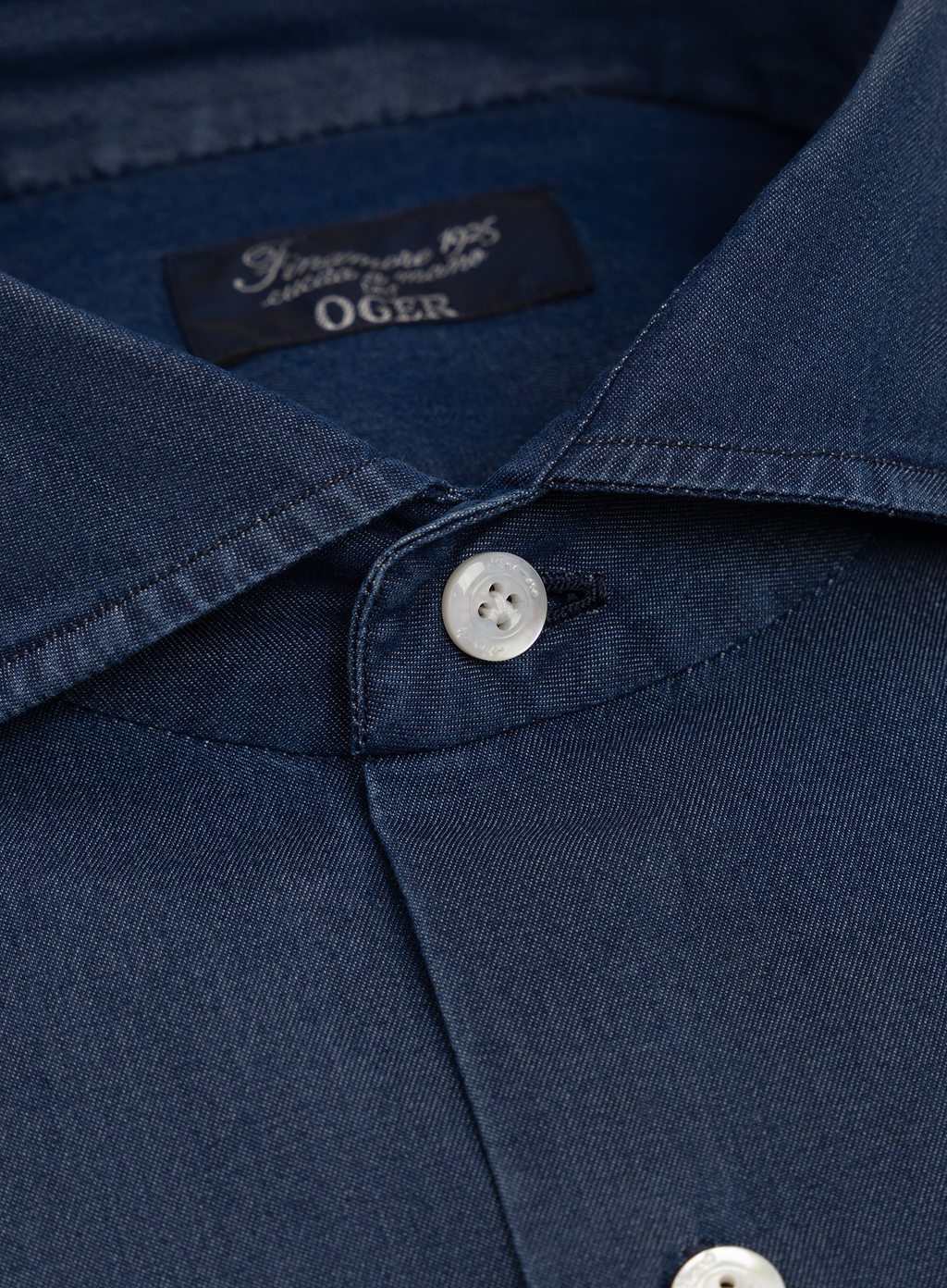 Denim overhemd van katoen | FULL_WIDTH | DARK.BLUE DENIM