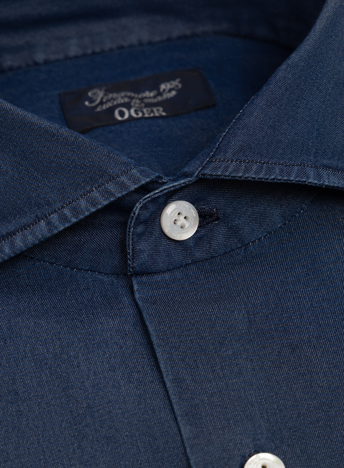 Denim shirt van katoen | DARK BLUE DENIM