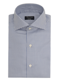 Pied-de-poule overhemd van katoen | Blauw