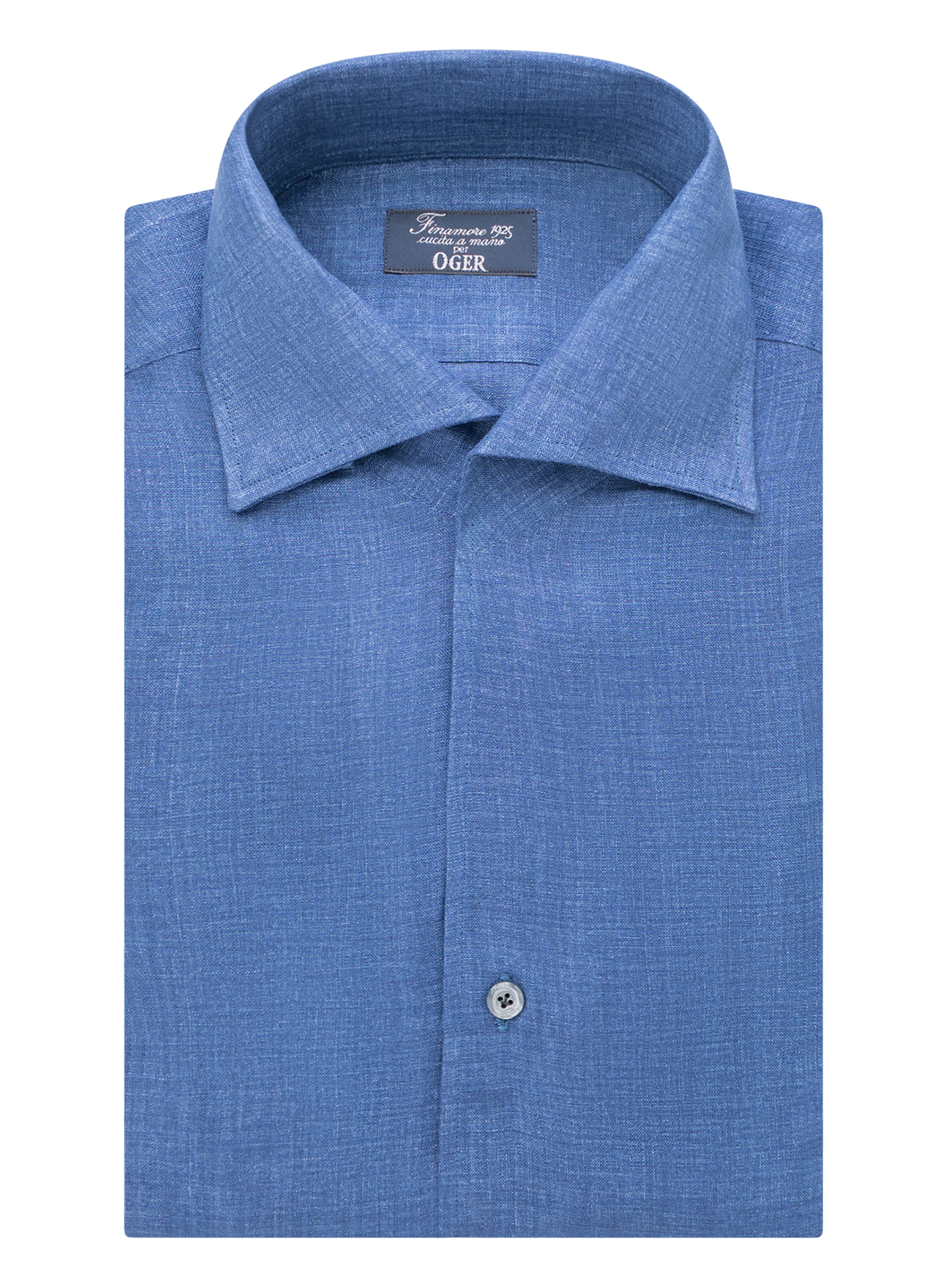 Shirt van linnen | Blauw