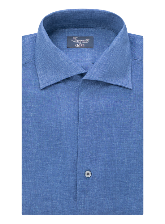 Shirt van linnen | Blauw