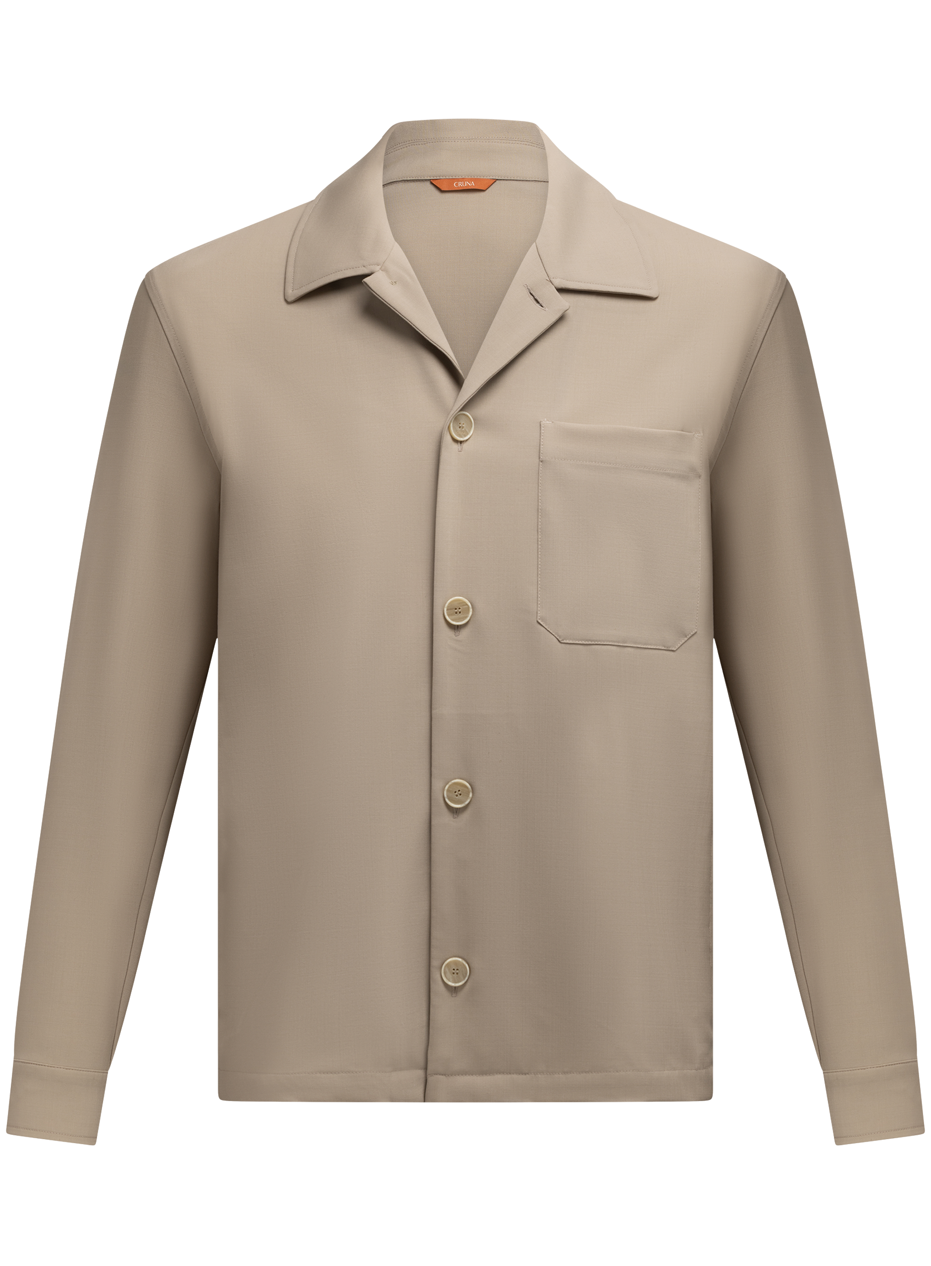 Overshirt van scheerwol | TAUPE BEIGE
