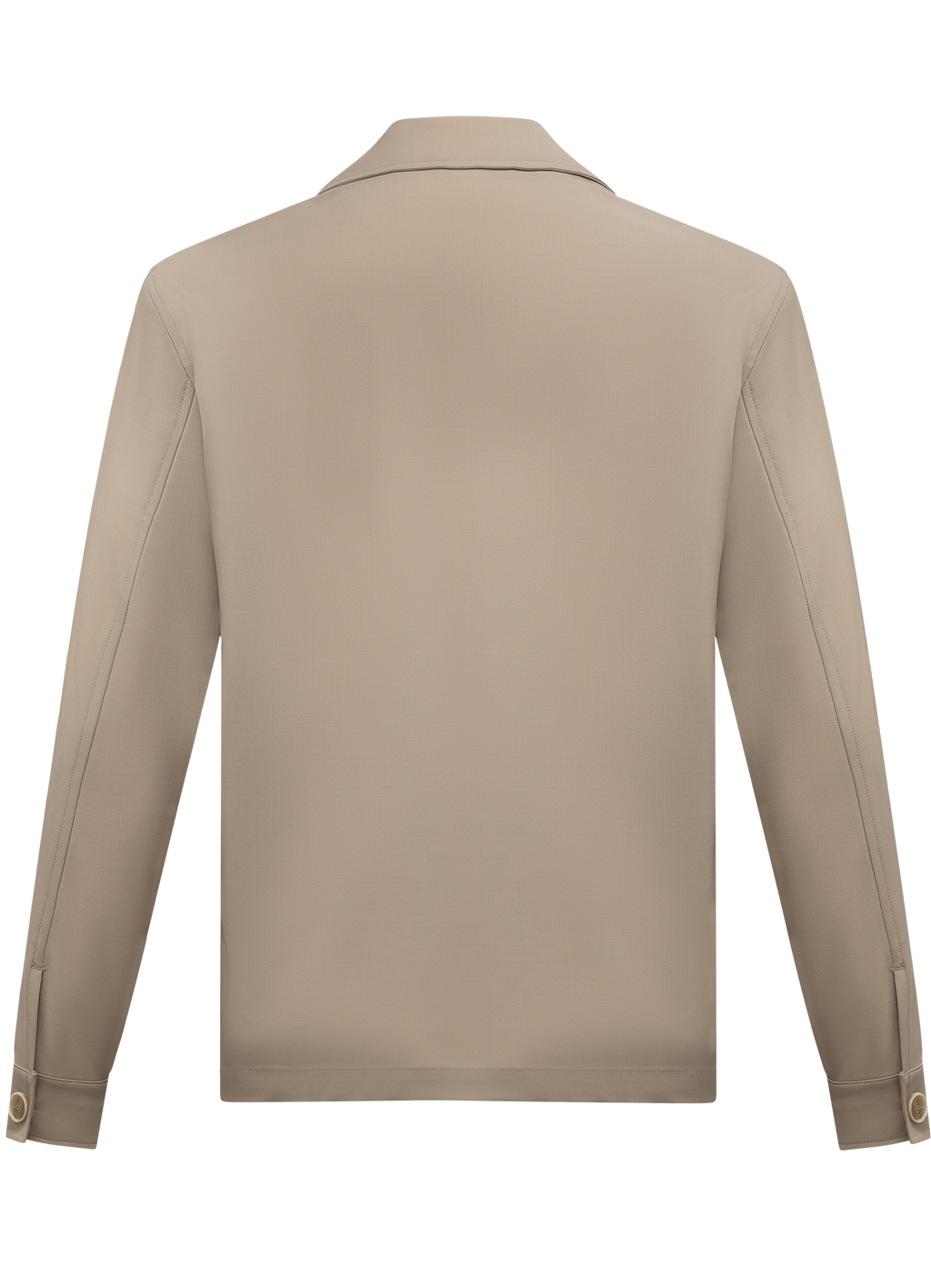Overshirt van scheerwol | TAUPE BEIGE