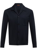 Overshirt van scheerwol | BLUE NAVY