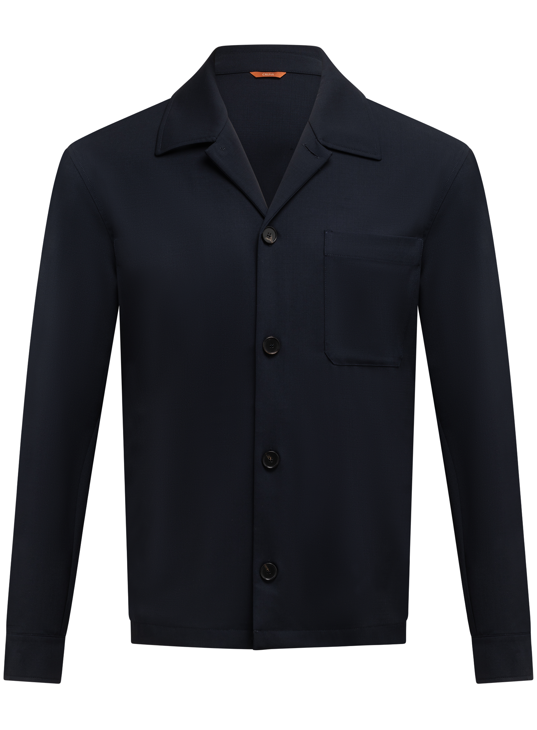 Overshirt van scheerwol | BLUE NAVY