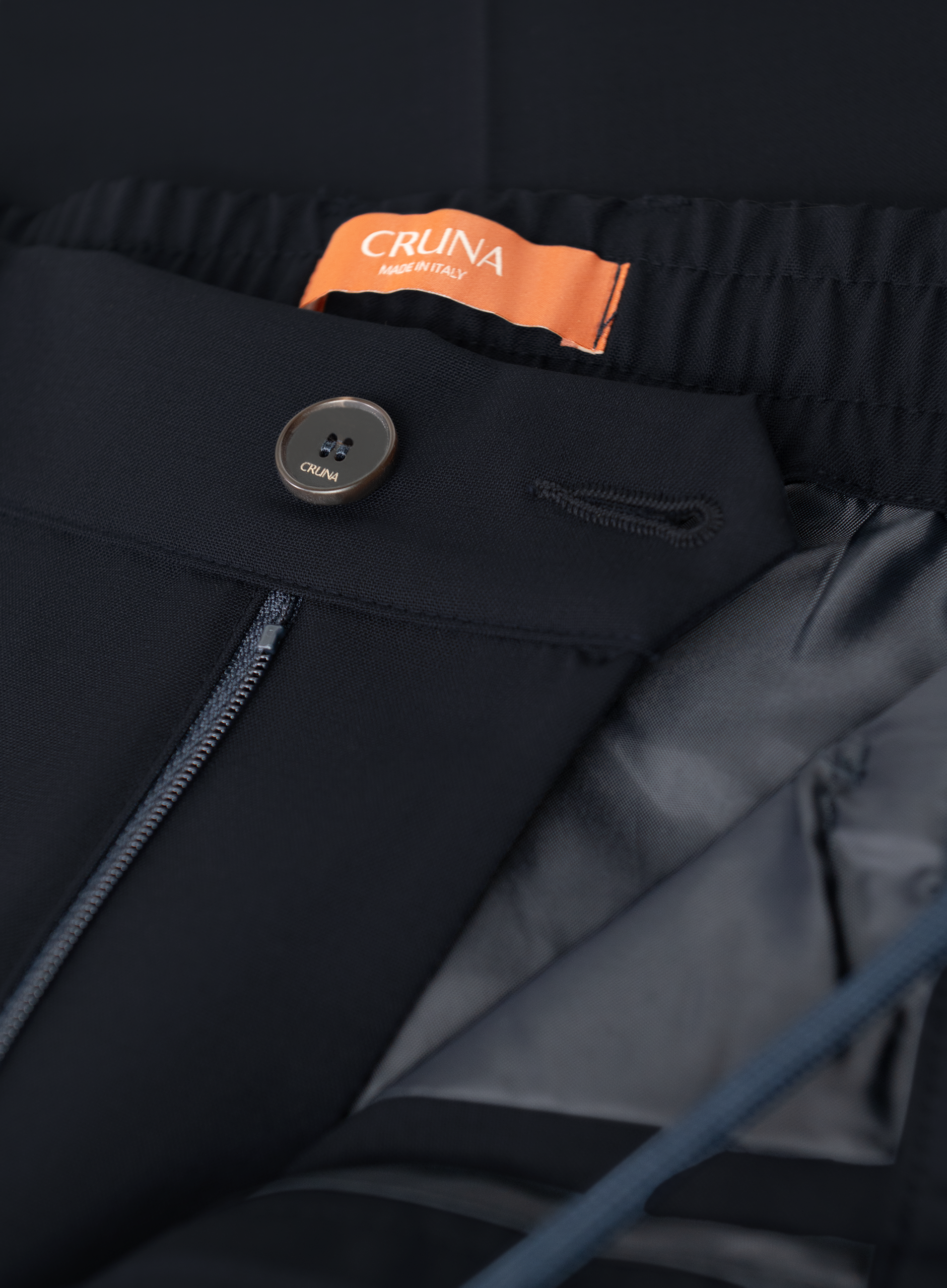Broek van scheerwol | FULL_WIDTH | BLUE NAVY