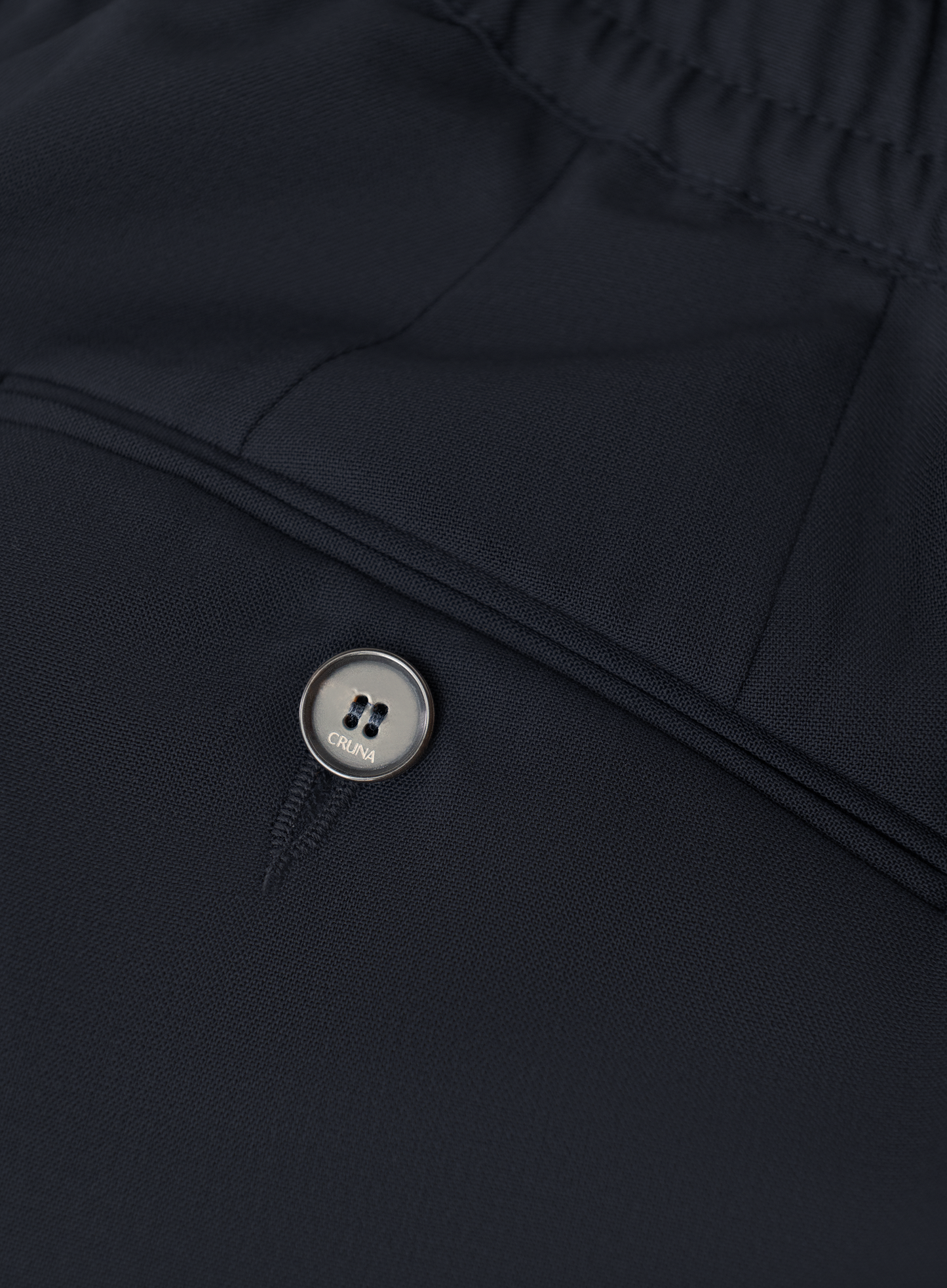 Broek van scheerwol | BLUE NAVY