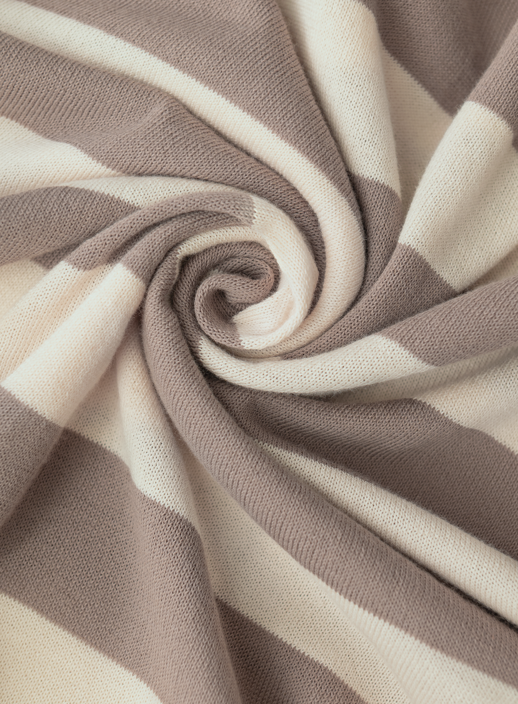 Gestreepte buttonless polo van katoen | FULL_WIDTH | TAUPE BEIGE
