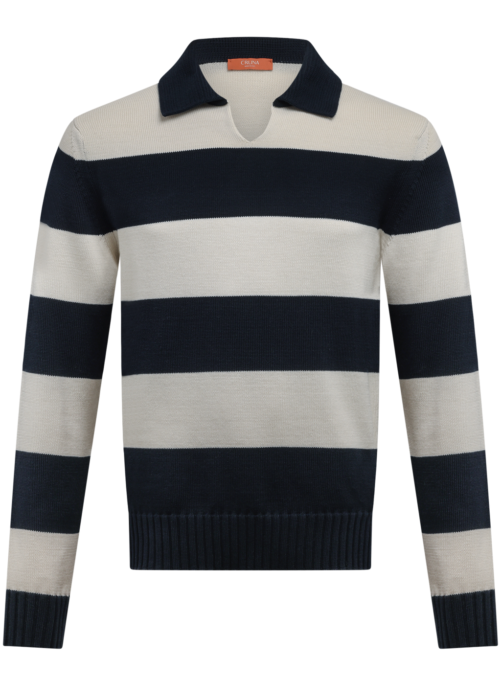 Buttonless polo van katoen | BLUE NAVY