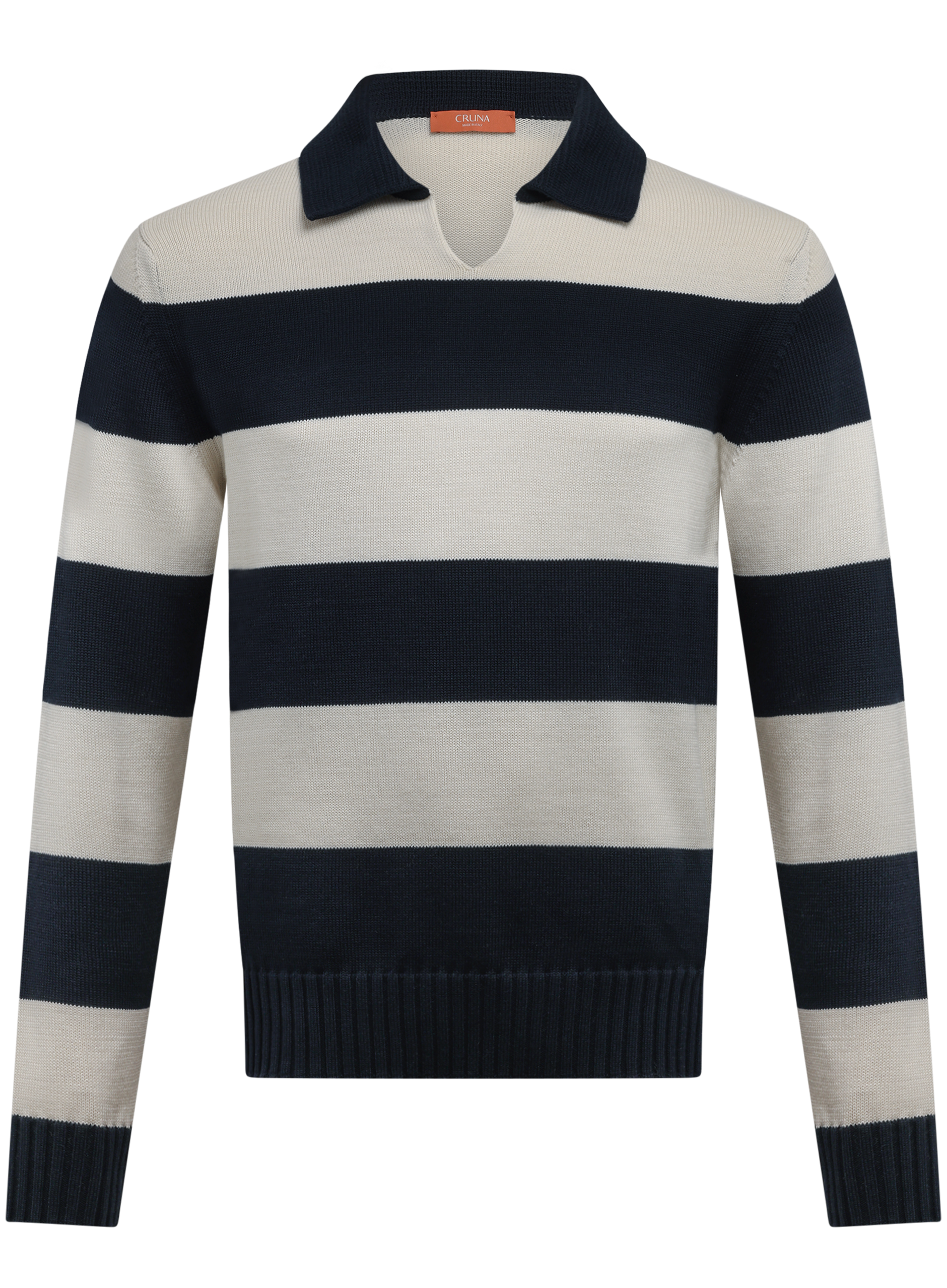 Buttonless polo van katoen | BLUE NAVY