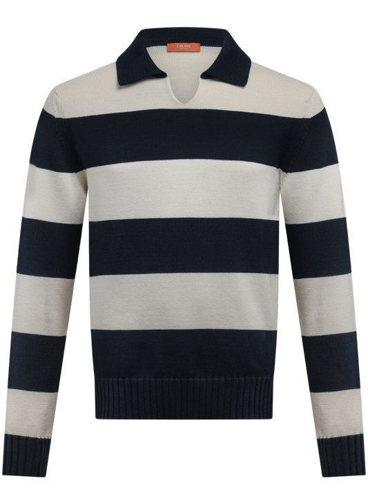 Poloshirt aus Baumwolle ohne Knöpfe