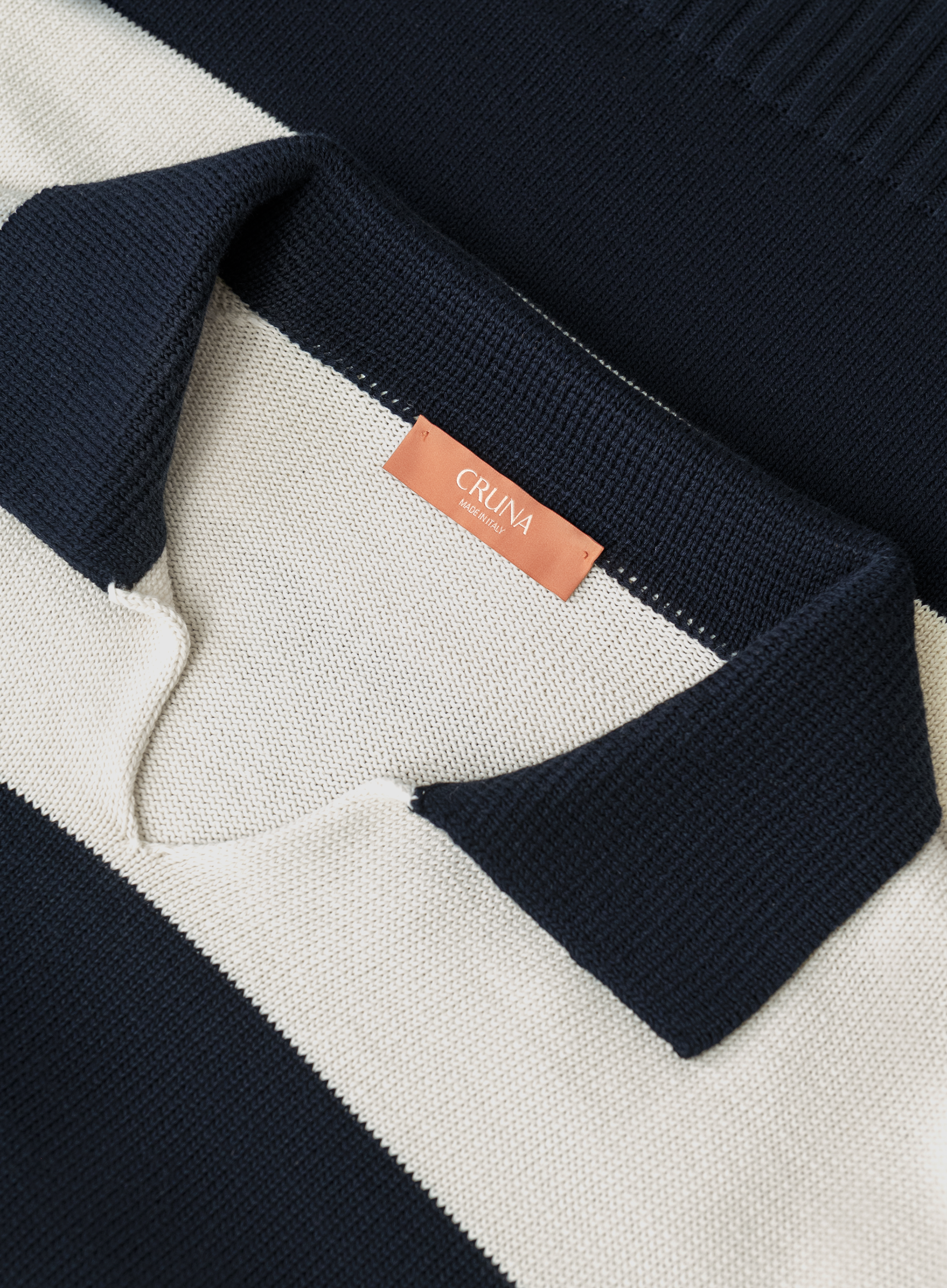 Buttonless polo van katoen | FULL_WIDTH | BLUE NAVY
