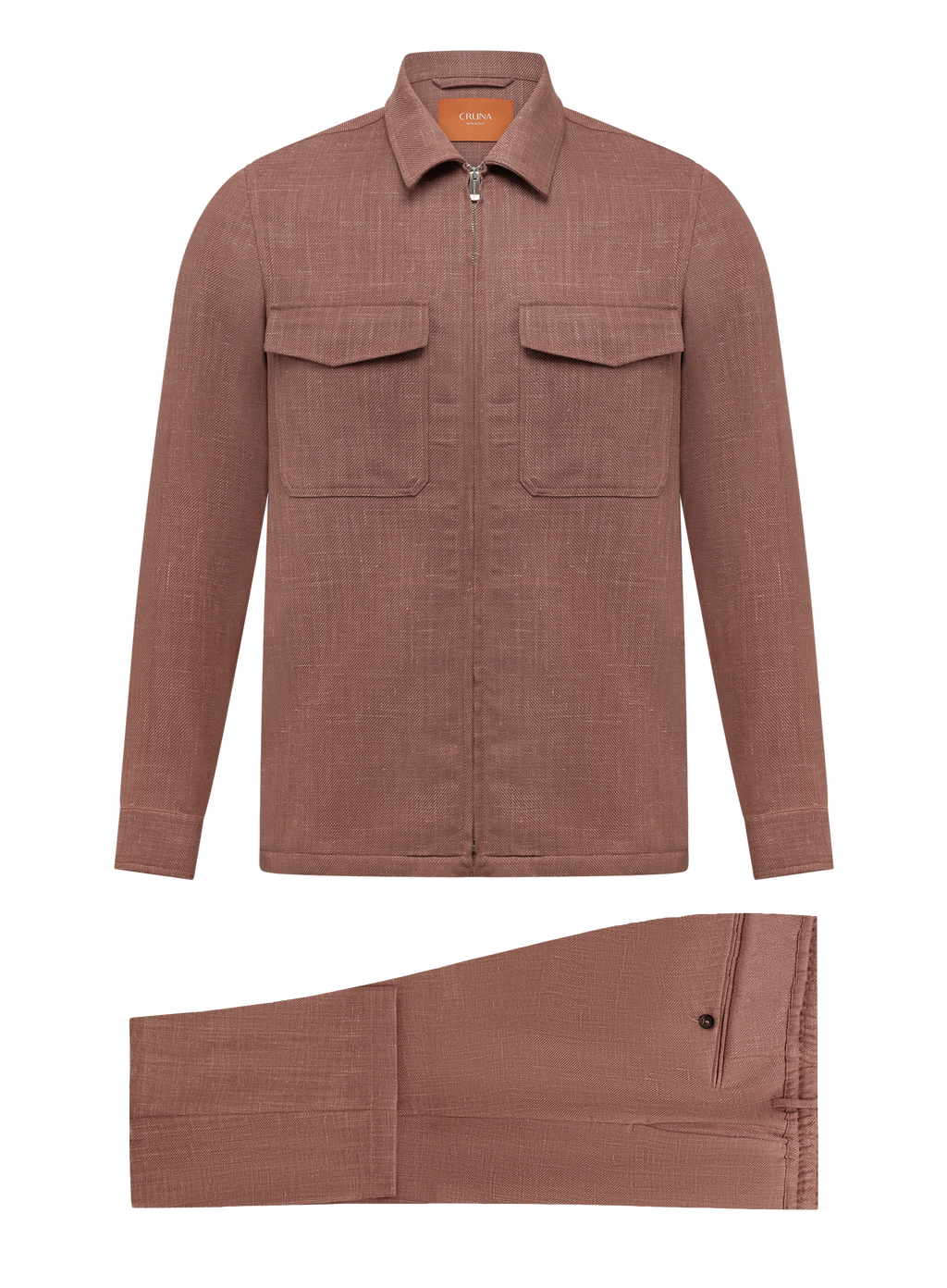 Overshirt van scheerwol, zijde en linnen | ROZE