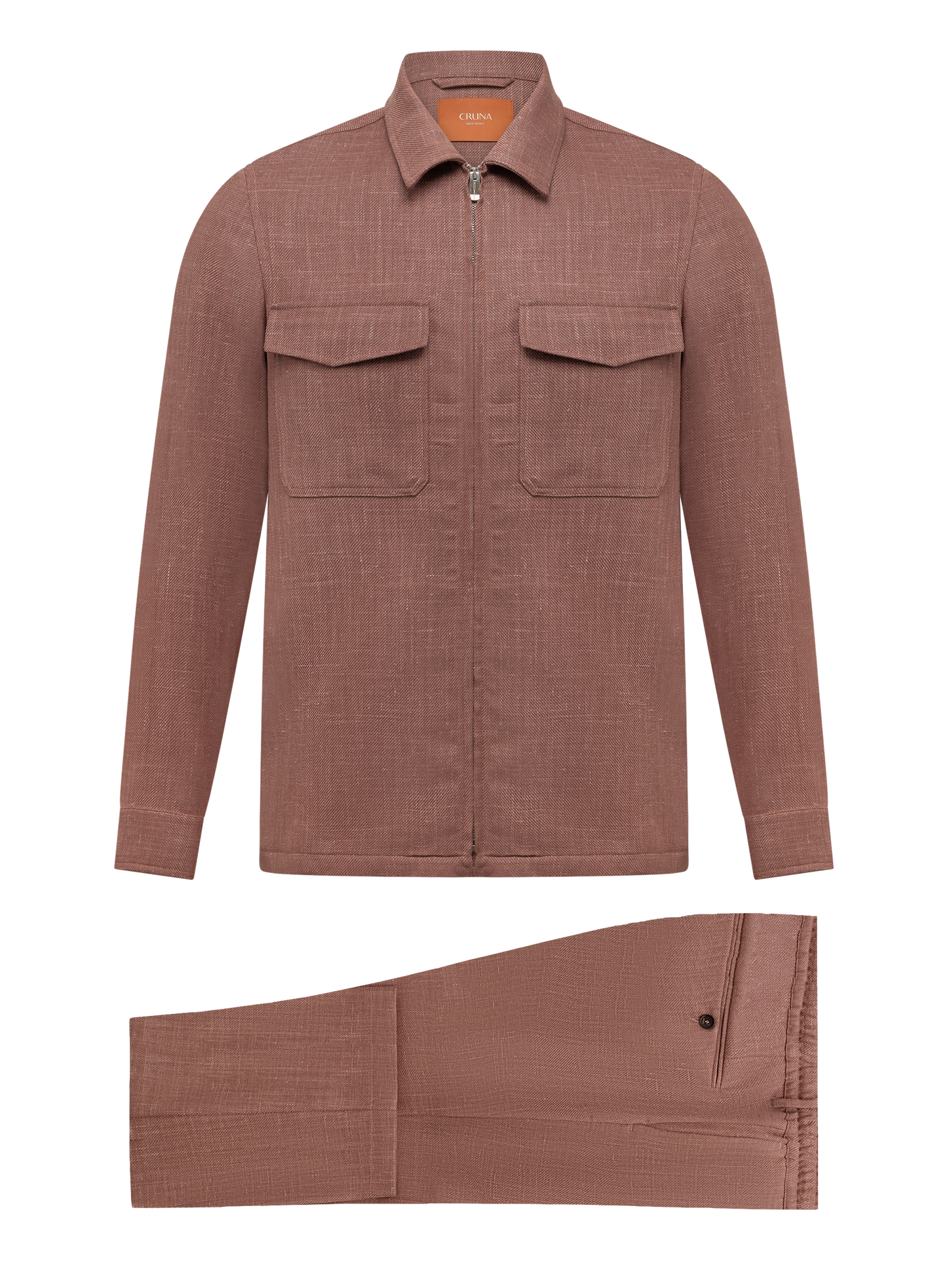Overshirt van scheerwol, zijde en linnen | ROZE