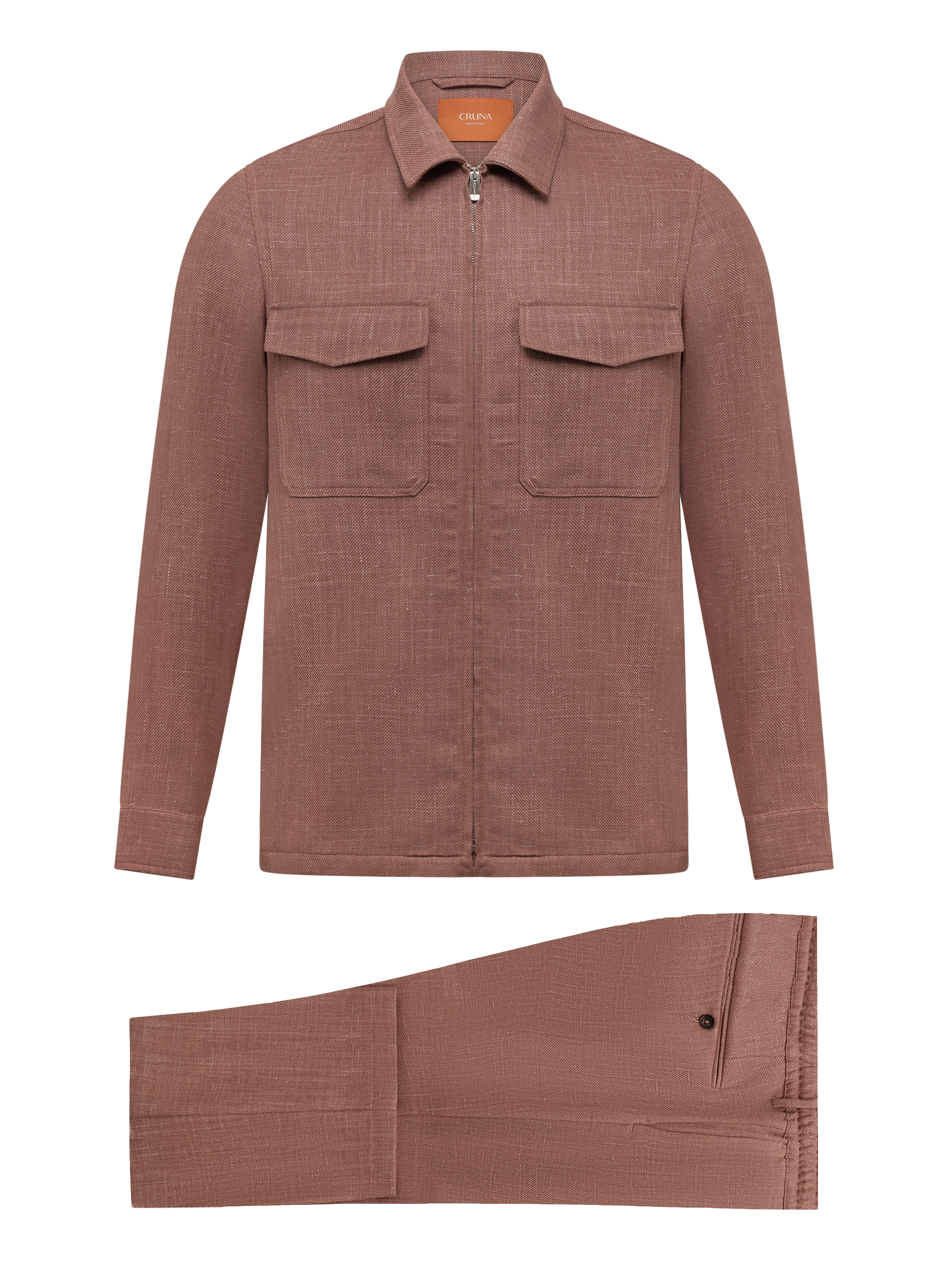 Overshirt van scheerwol, zijde en linnen | ROZE