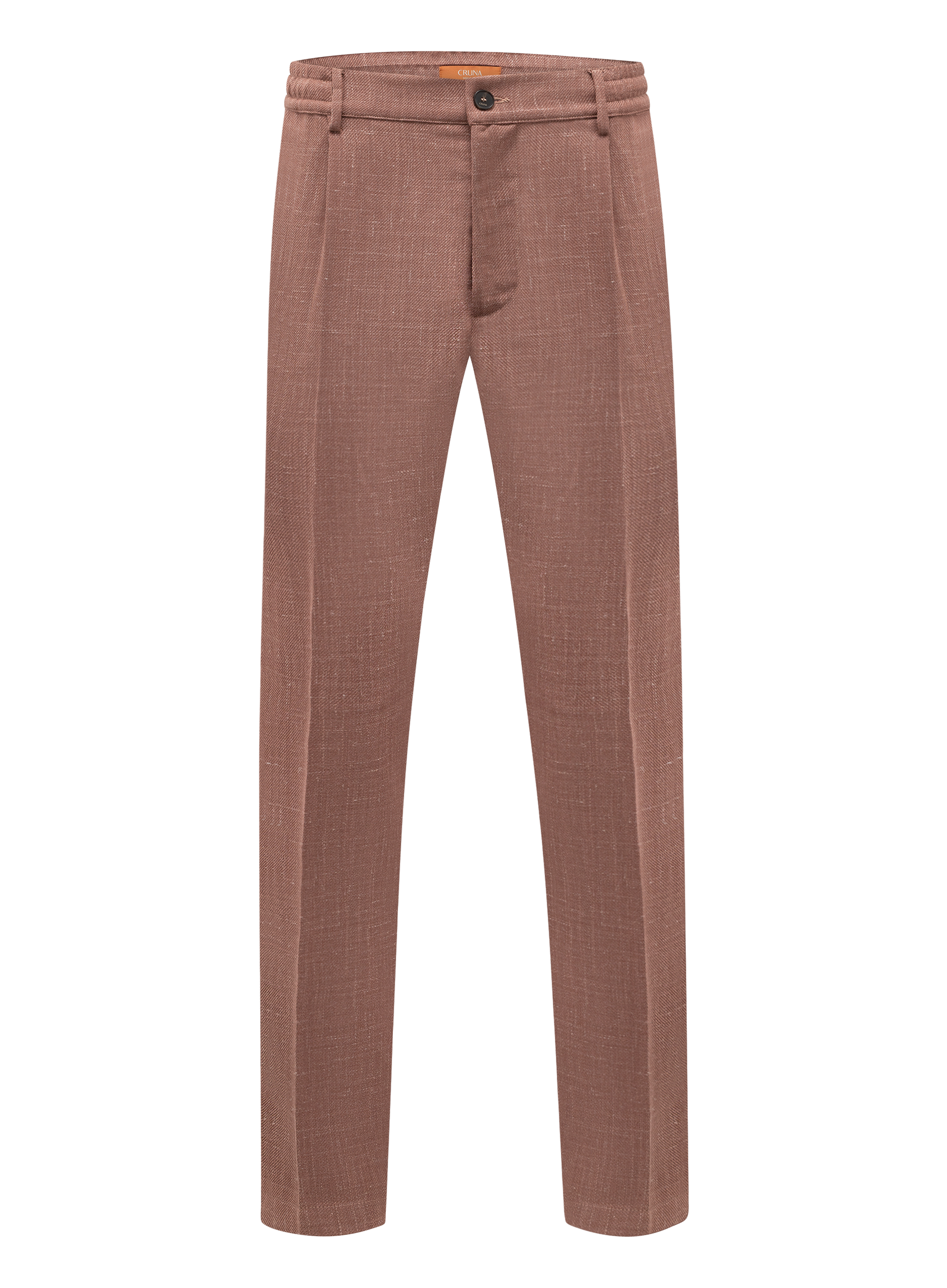 Broek van scheerwol, zijde en linnen | ROZE