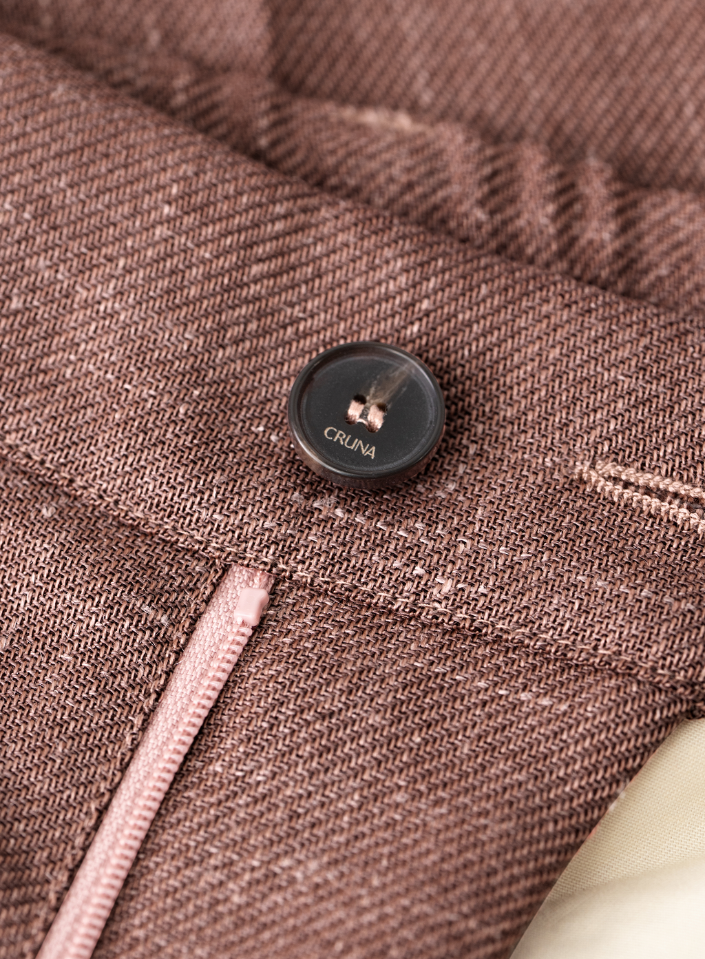 Broek van scheerwol, zijde en linnen | FULL_WIDTH | ROZE