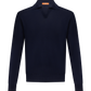 Buttonless polo van katoen | BLUE NAVY