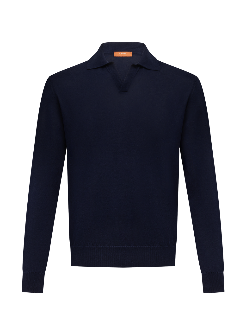 Buttonless polo van katoen | BLUE NAVY