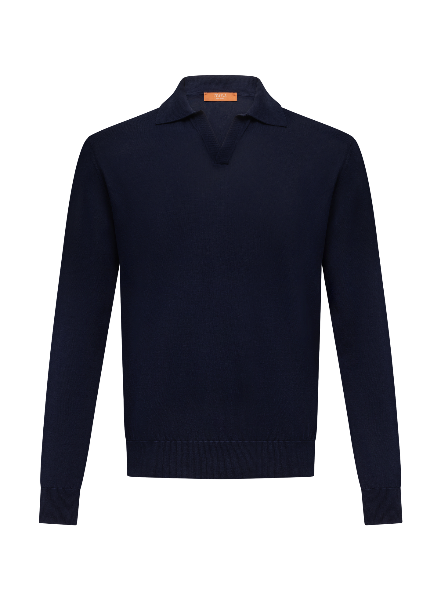 Buttonless polo van katoen | BLUE NAVY