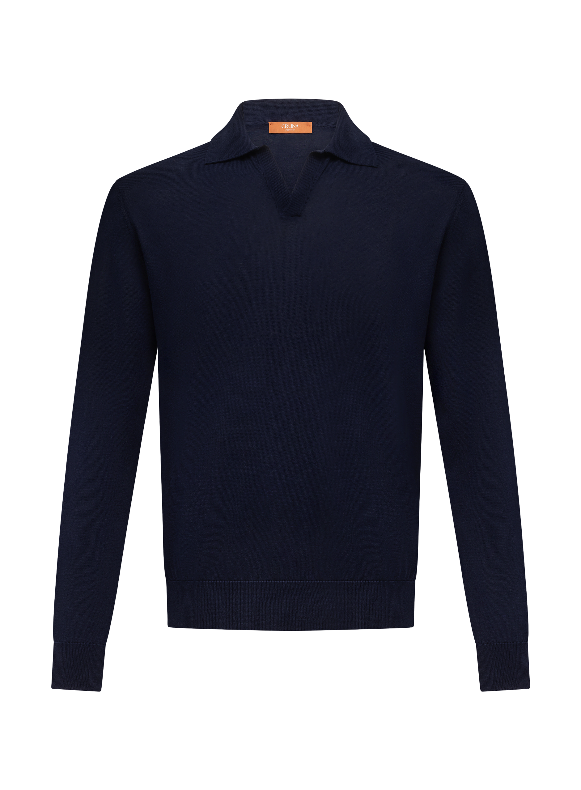 Buttonless polo van katoen | BLUE NAVY